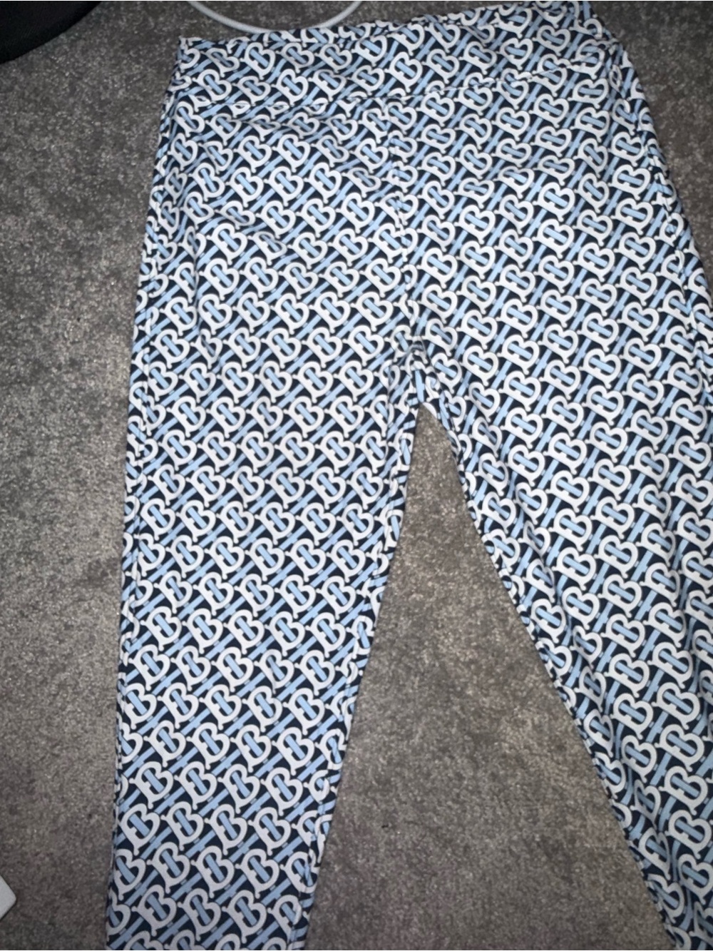 Burberry Monogram blue & White Leggings